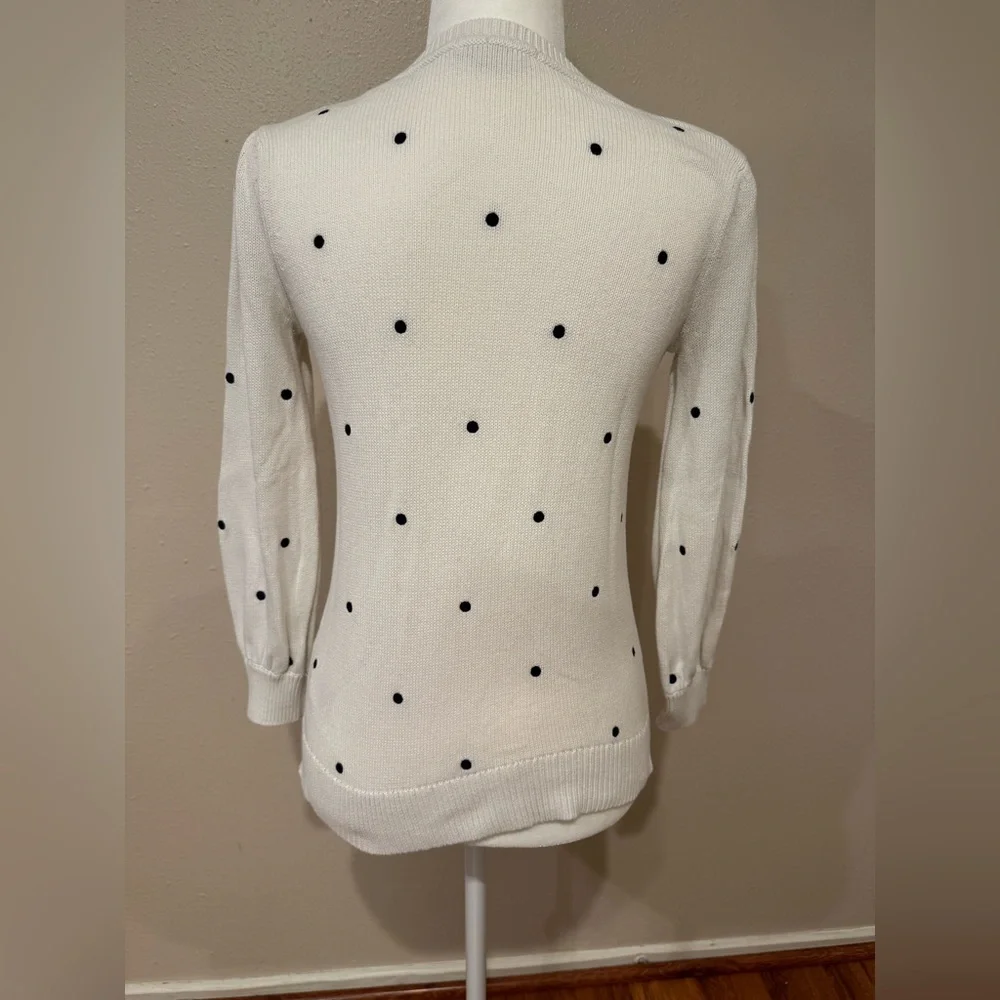 Boden Polka Dot Cream Sweater 100% Cotton - Picture 4 of 7